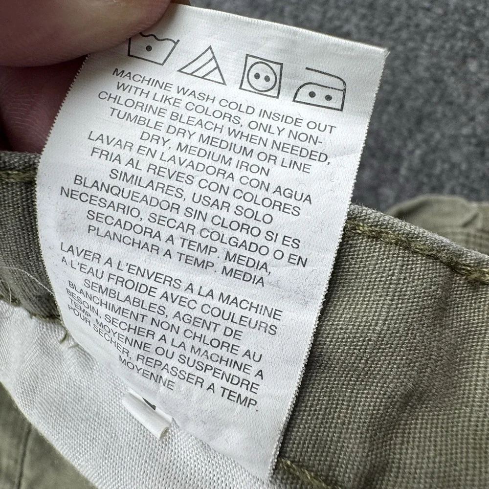 Wrangler Riggs Canvas Double Knee Cargo‎ Pants Green Carpenter Men's 38x30 Work